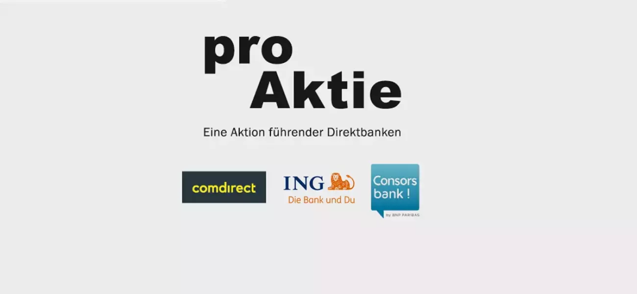 "pro Aktie" проект трех ведущих немецких директ банка comdirect, Consorsbank и ING.
