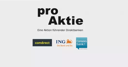 "pro Aktie" проект трех ведущих немецких директ банка comdirect, Consorsbank и ING.